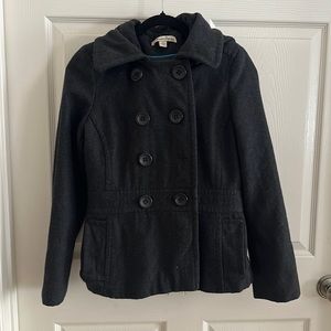American Rag dark grey coat missing button size m